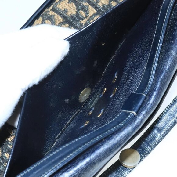 Christian Dior Trotter Canvas Shoulder Bag Navy Auth 104185 - Picture 11 of 16